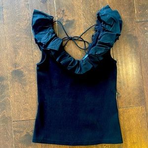 Women’s Anthropologie Ruffled Top with Tie Detail on the back